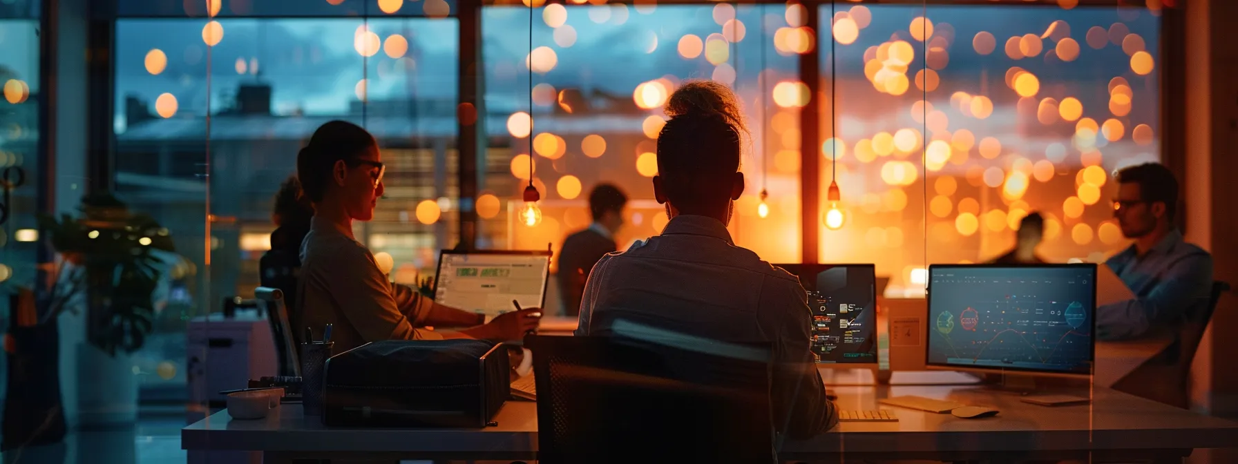 a dynamic, interconnected workspace featuring vibrant communication tools and technology, illuminated by soft, ambient lighting that emphasizes collaboration and synergy among diverse individuals engaged in unified communication.