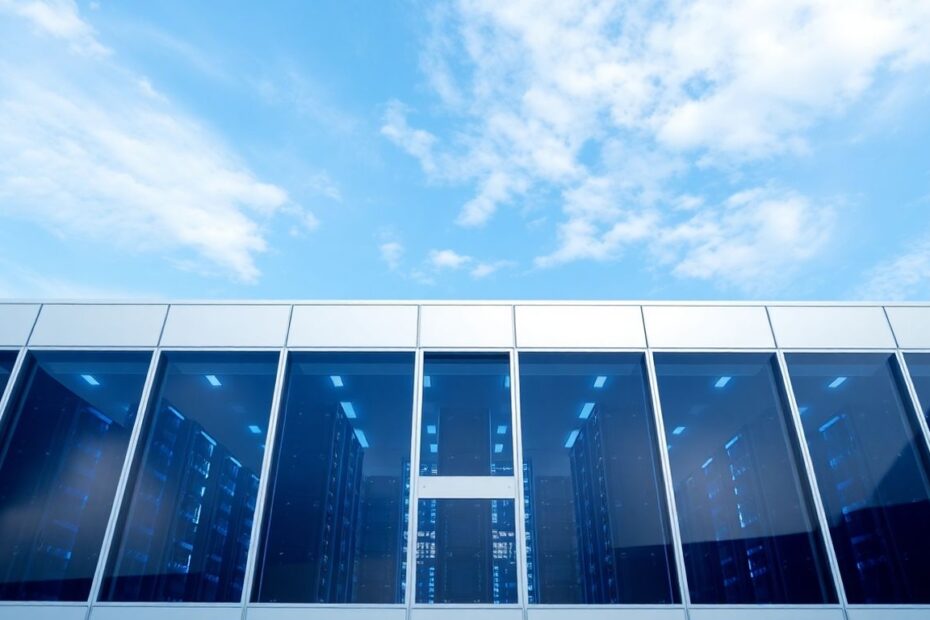 Vantage Data Centers Denver facility exterior and interior server racks.