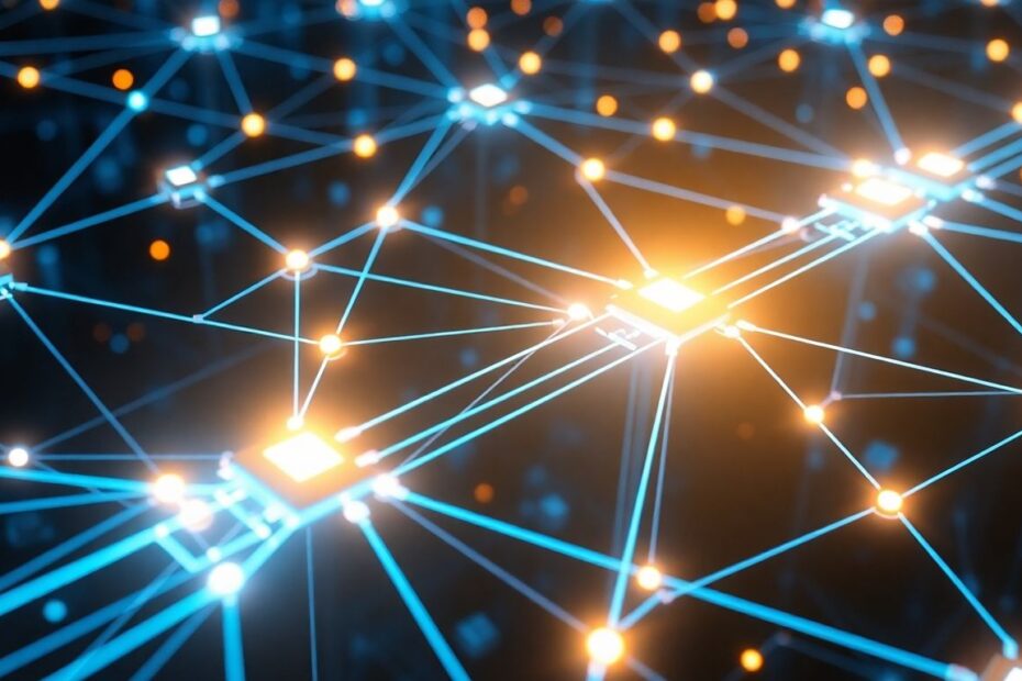 Interconnected computers with data streams.