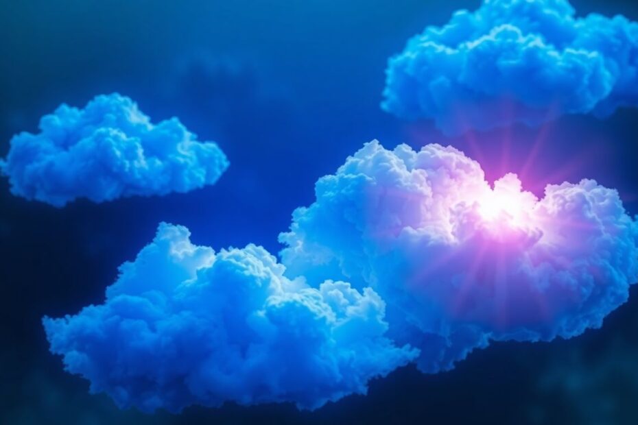 Abstract cloud computing network visualization