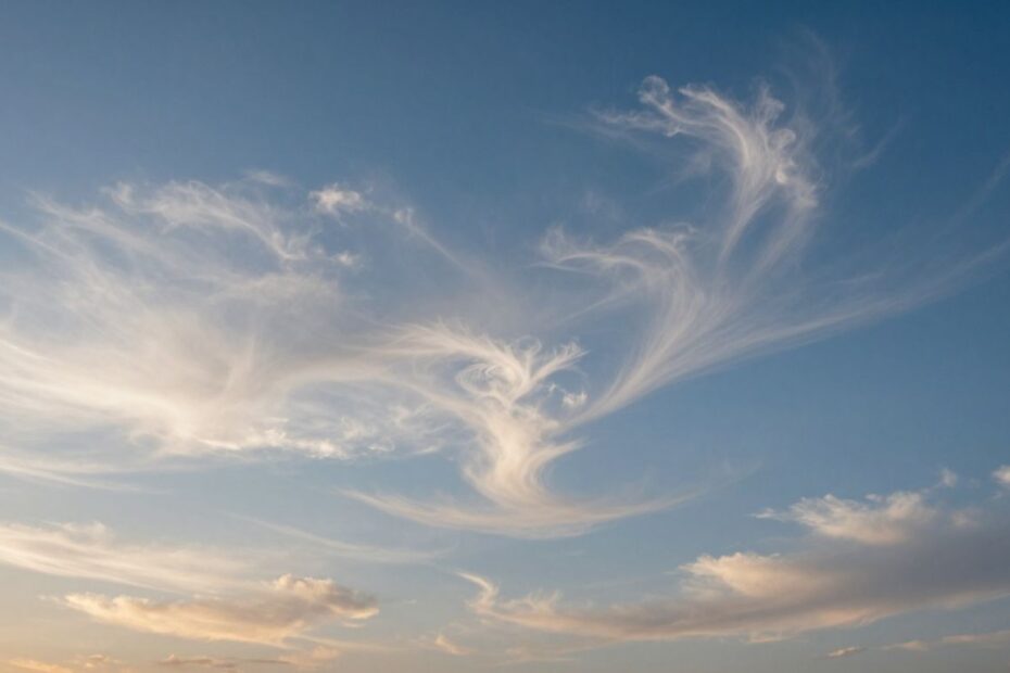 Clouds forming in a vibrant sky.